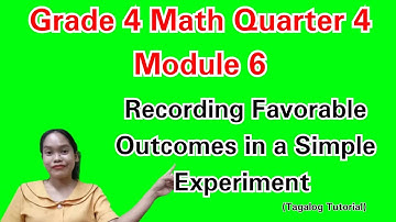 Recording Favorable Outcomes in a Simple Experiment|Grade 4 Math Quarter 4 Module 6 #mathematics