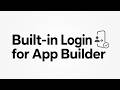 Built-in login is now available in Teable App Builder.