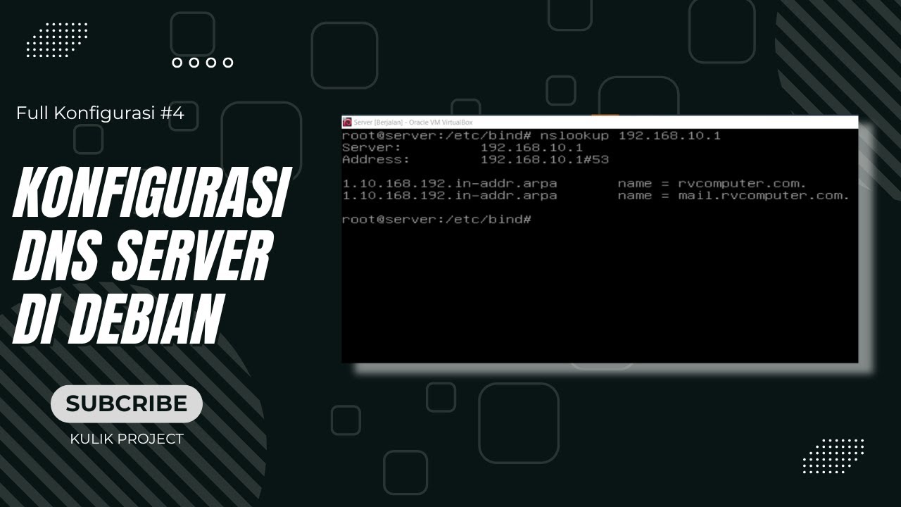 Cara Konfigurasi DNS Server di Debian | Full Konfigurasi Bagian 4 - YouTube