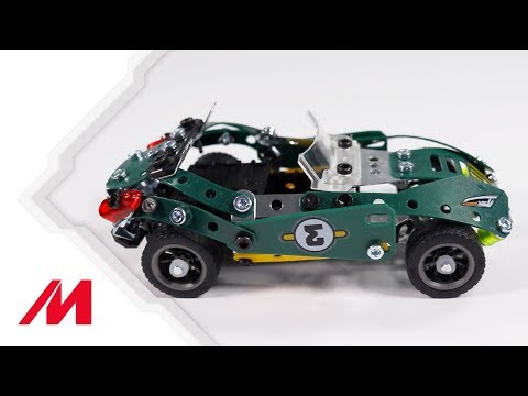 Meccano by Erector 5 in 1 Roadster Pull Back Car Building Kit, STEM  Engineering Education Toy for Ages 8 and up