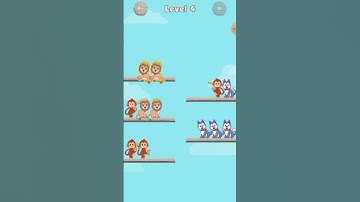 Animal Sort Puzzle Level 4 - Pet Sort Game All Levels Gameplay Solution #Shorts