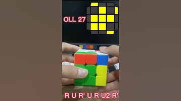 OLL 27 Algorithm | CFOP Method - Rubik 3x3#shorts