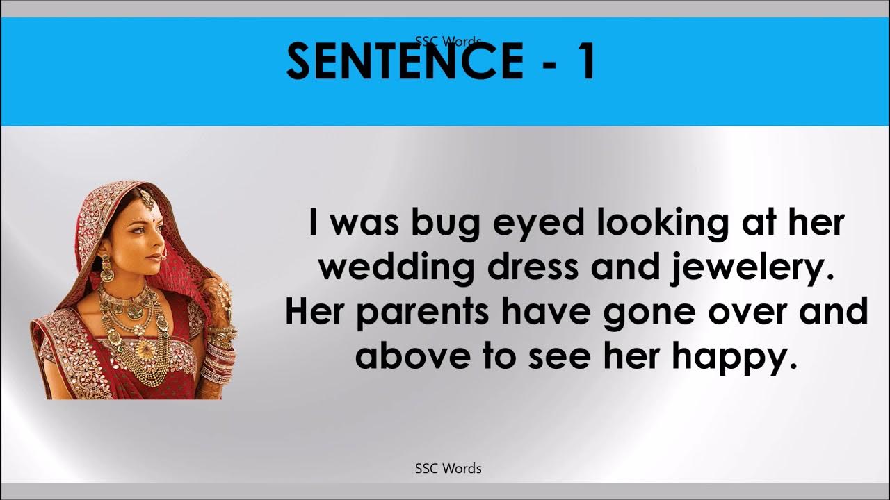 Idiom 16 BUG EYED Meaning and five sentences SSC Words YouTube
