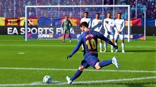 FIFA 18 LIONEL MESSI FREE KICK GOALS COMPILATION