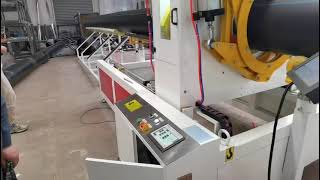 110-400Mm Hdpe Pipe Production Line Trial Running With 400Mm Diameter Mould