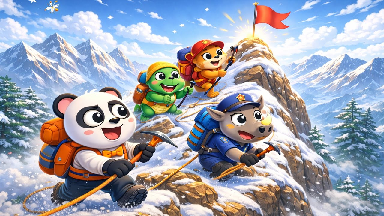 Highest Mountain Mission 🏔️😲🚩 Boo Leads the Team to Plant the Flag🔥🧗‍♀️ | Funny Boo Cartoon