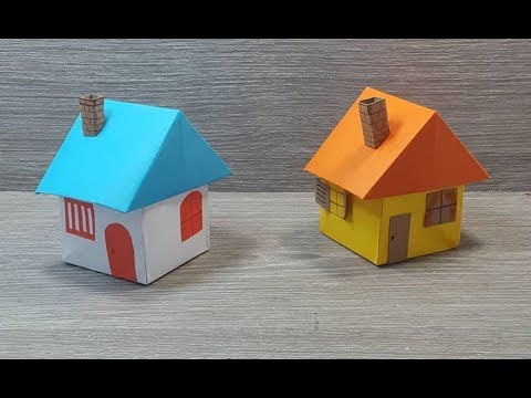 صنع كوخ جميل من الورق - 3D Paper House - اعمال يدوية - YouTube