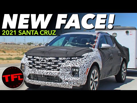 At Last! The New 2021 Hyundai Santa Cruz Pickup is Spied Towing a Serious Load