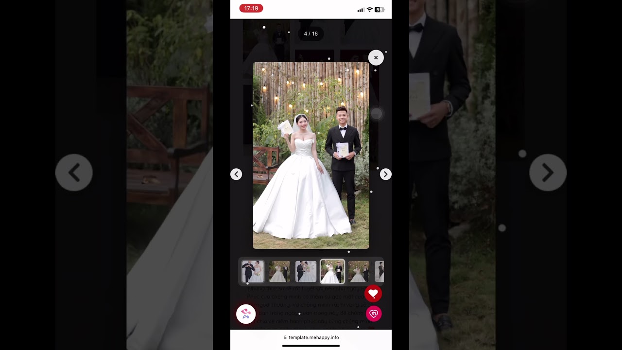 Tạo thiệp cưới online MIỄN PHÍ cùng meHappy 