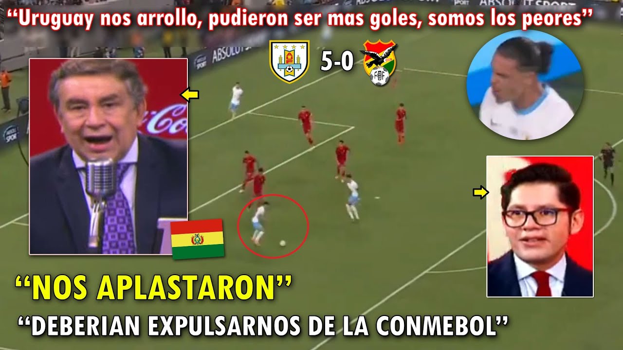 DESTROZADOS! PERIODISTAS BOLIVIANOS REACCIONARON A URUGUAY VS BOLIVIA 5-0 HOY