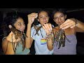 CHICAS👧SALVADOREÑAS PESCADORAS DE CAMARONES🦐