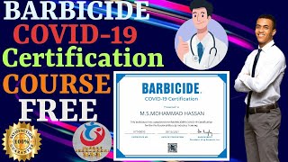 BARBICIDE COVID-19 Certification Course - Free COVID-19 Certificate | English | Hassan Freelancing