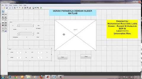 TUTORIAL GERAK PARABOLA MENGGUNAKAN SLIDER MATLAB REZA IDRIS LUBIS