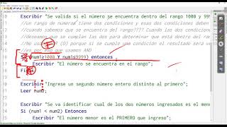 PSEINT IF ELSE con operadores lógicos AND y OR Pseint
