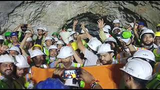 tunnel breakthrough celebration