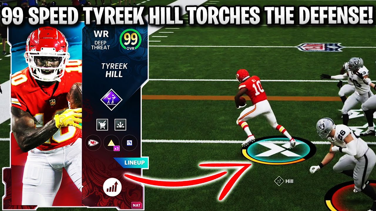 99 OVERALL 99 SPEED TYREEK HILL TORCHES THE DEFENSE! | MADDEN 21 ULTIMATE TEAM