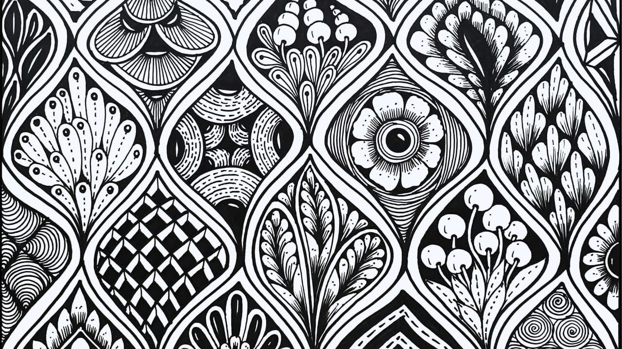 Узоры в стиле дудл ✨ Узоры в стиле зентангл