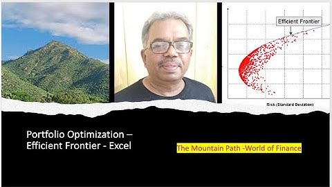 Multi-Asset -Portfolio Optimization (Live Stock Prices) , Efficient Frontier Creation - Using Excel