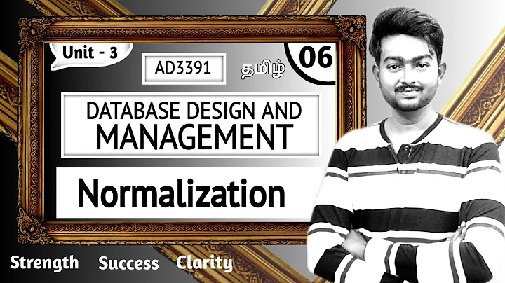 Normalization in Tamil | 1NF, 2NF, 3NF, BCNF in Tamil | Database Design and Management in Tamil
