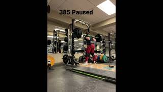 385 PAUSED SQUAT #bodybuilding #gym #powerlifting #shortsvideo #shorts