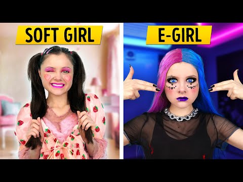 E-GIRL vs. SOFT GIRL when GRANDMA is coming – Relatable family musical by La La Life