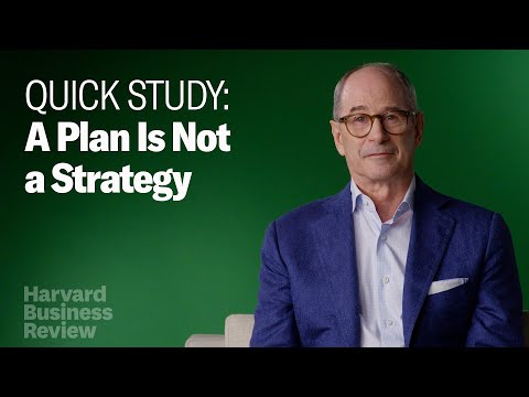 A Plan Is Not a Strategy - YouTube