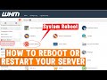How to reboot or restart your server