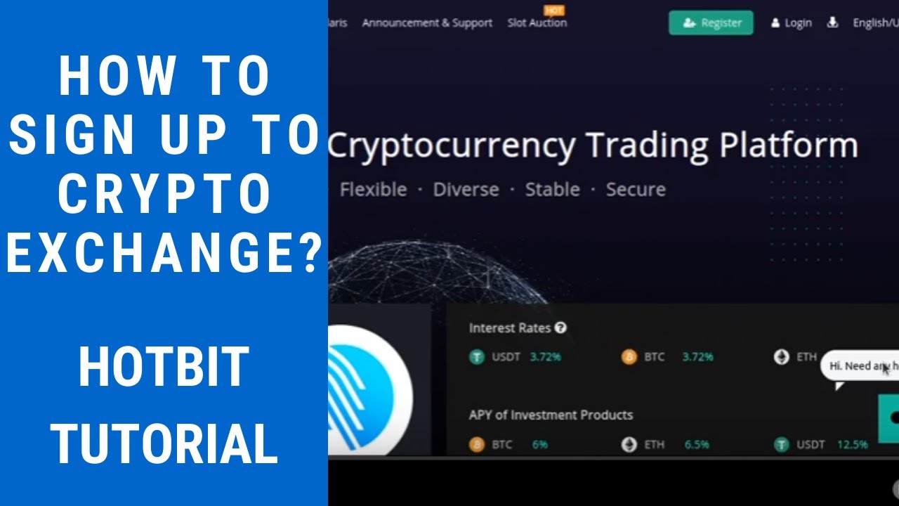 How to sign up to crypto exchange - hotbit tutorial