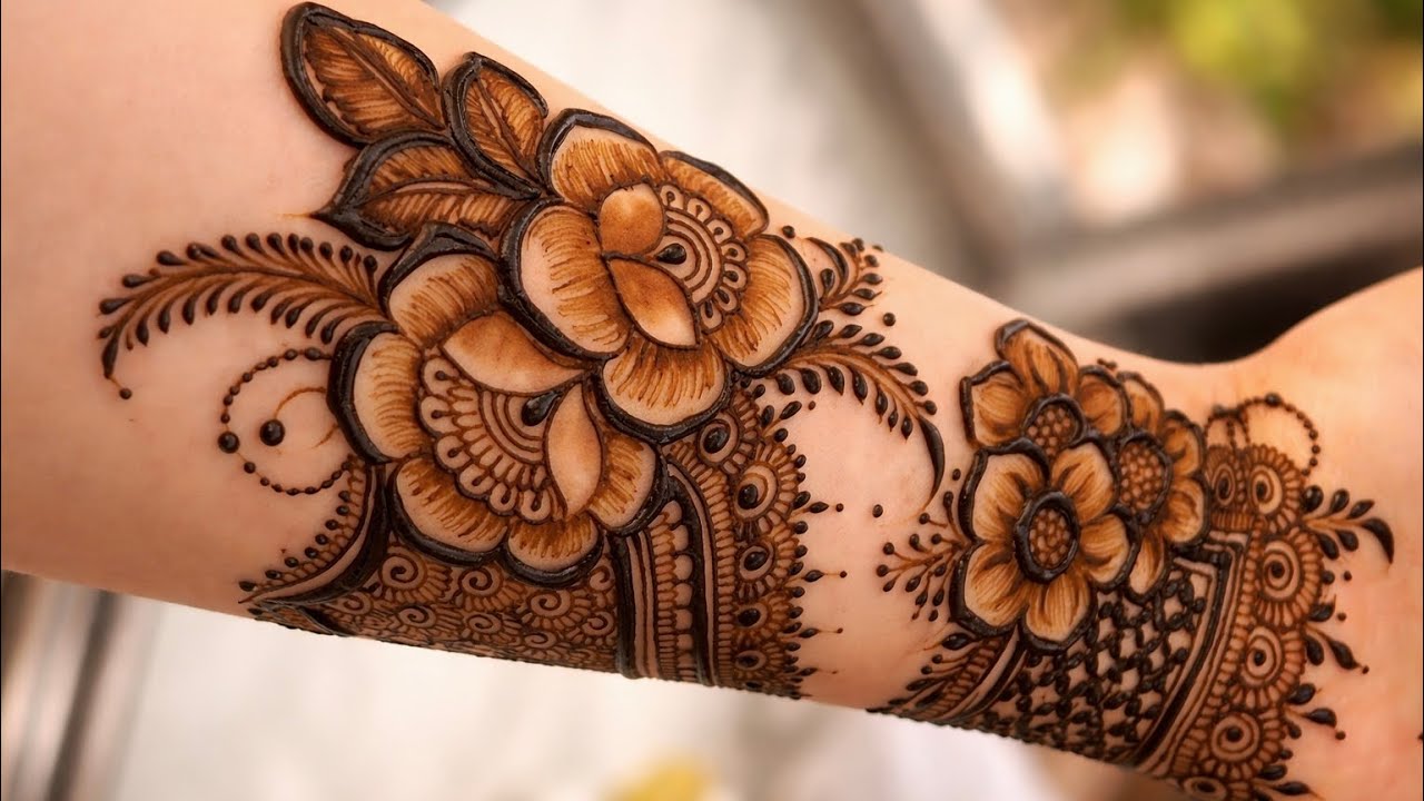 Новый новейший индийско-арабский дизайн Менди || Цветочный дизайн хны Менди || Дизайн Мехенди || ...