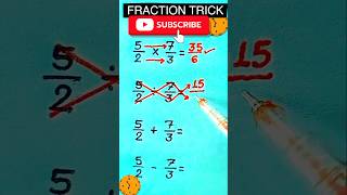 Fraction Math Trick: जोड़, घटाव, गुणा, भाग सिर्फ 1 मिनट में! 🔥 #maths
