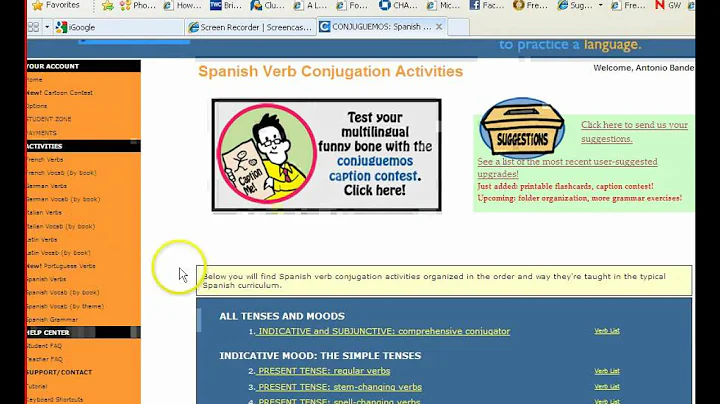 How to Use Conjuguemos.com tutorial.avi