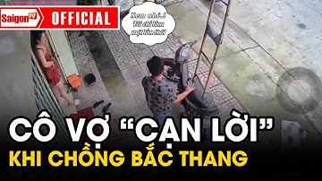 Cư dân mạng "BẬT CƯỜI" với pha bắc thang liều lĩnh của người đàn ông | Tin tức SaigonTV