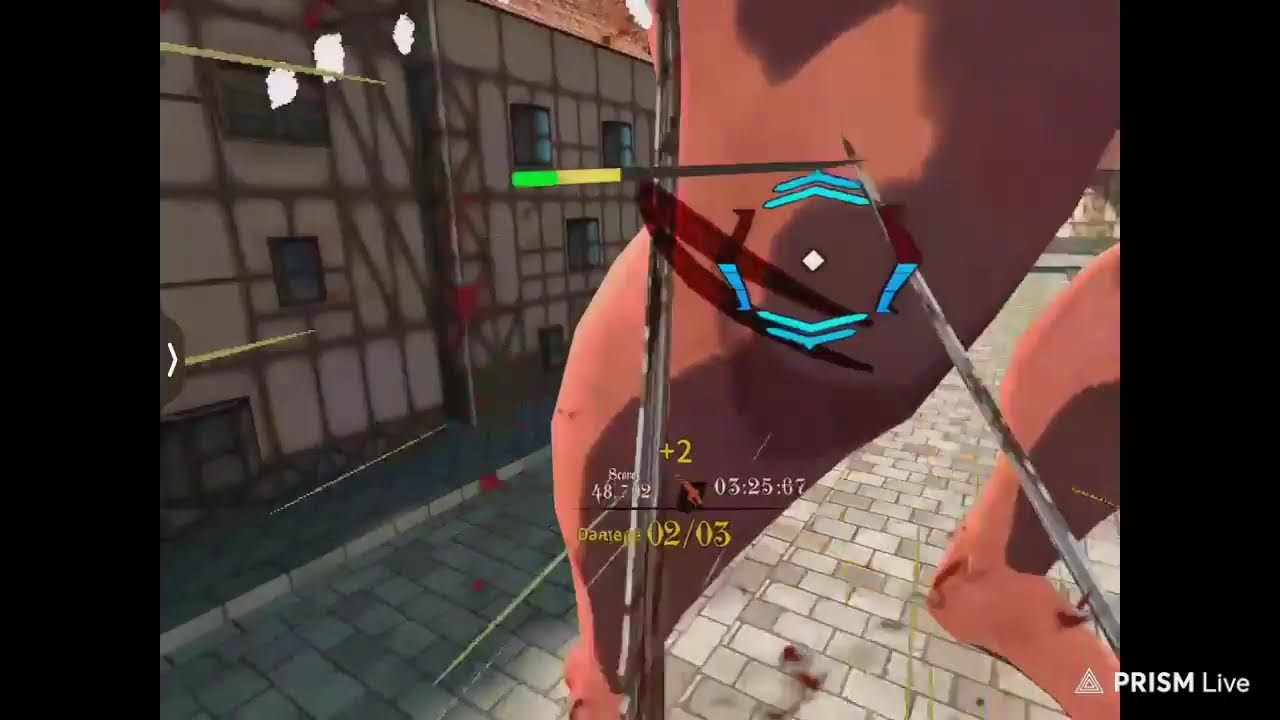 trying to beat @awakentoast in attack on titan vr(IM 9TH AND HE'S 8TH)