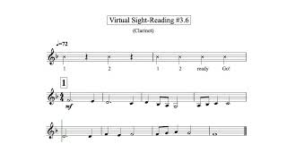 Virtual Sight Reading Level 3.6 (Clarinet)