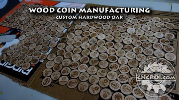 Custom Coin Manufacturing: Hardwood Oak