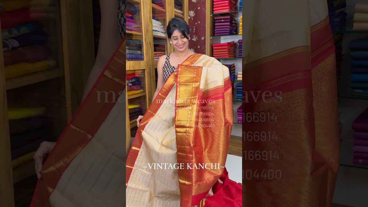 Pure Kanchipuram Silk Saree.Price: 25500/- WhatsApp 9048166914 for orders 