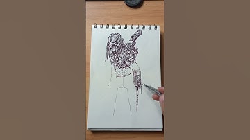 Predator stickman drawing #speeedrawing #art #drawing #art #speedsketch