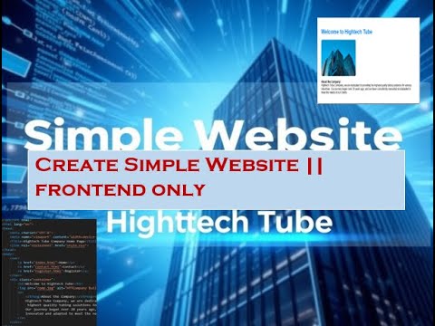 How to Create Simple Website Using HTM and CSS? || Front end only - YouTube