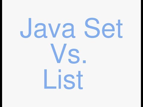 Java Set vs List