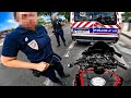 Contrl par une policire adorable   paris  moto