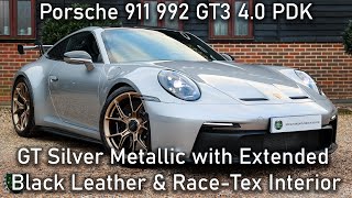 Porsche 911 992 GT3 4.0 PDK registered March 2023 (23) finished in GT Silver Metallic