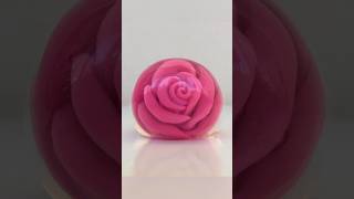 Chunky Y2K Pink Rose Ring, Translucent Acrylic Statement Jewelry, Кольцо Роза Прозрачный Пластик
