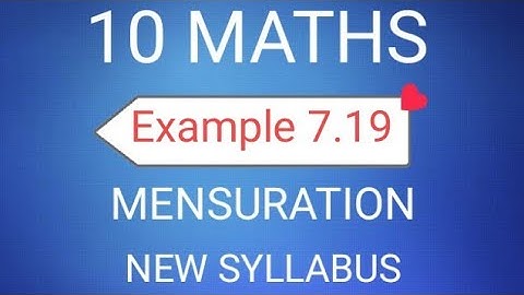 TN Class 10th Samacheer Maths | SSLC Maths | Example 7.19 | Mensuration | New Syllabus |