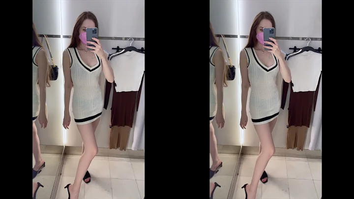 Trying Dresses, Skirts, Tops at an H&M Store | Changing Room TRY ON HAUL