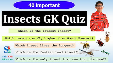 Insect quiz| Bug Quiz | GK Quiz for Kids | Animal Quiz | Insect Questions | Animal Trivia Quizzes