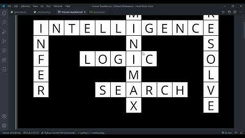 crossword puzzles generator (CS50AI project 3)