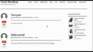 featured products widget