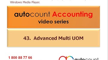 43-AutoCount Accounting Software Video Series - Advanced Multi UOM