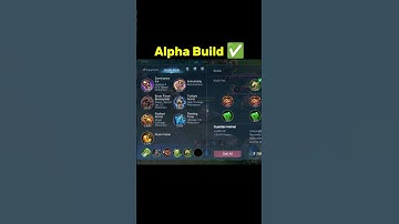 Alpha Build Tutorial Part 2 Mobilelegends#ml2b #mlbb#tutorial#mobilelegendsbangbang