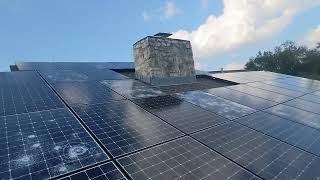 solar panel damage from the hail storm on the 24th by Jonny Wonderland 411 views 7 months ago 1 minute, 46 seconds